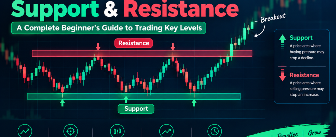 Support and Resistance: A Complete Beginner’s Guide to Trading Key Levels